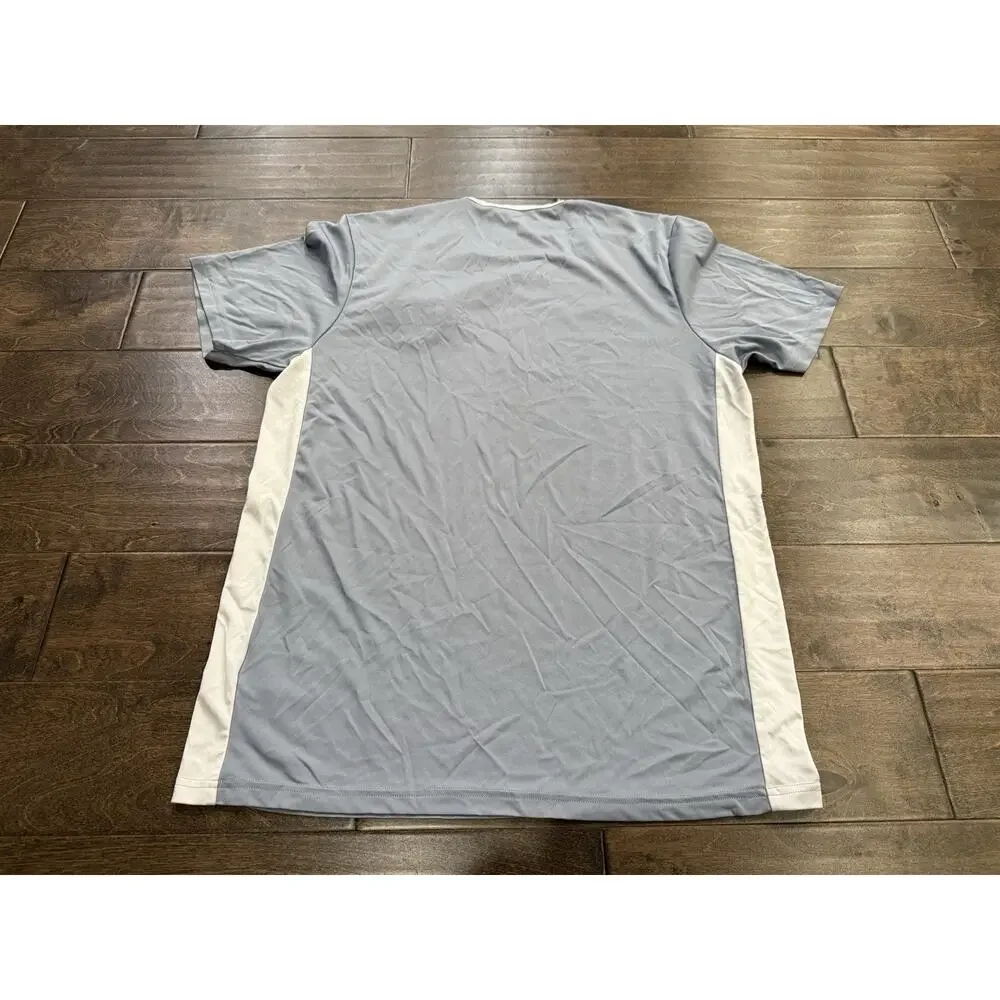 Adidas Mens Gray Climalite MLS Portland Timbers Short Sleeve Jersey Size L Large